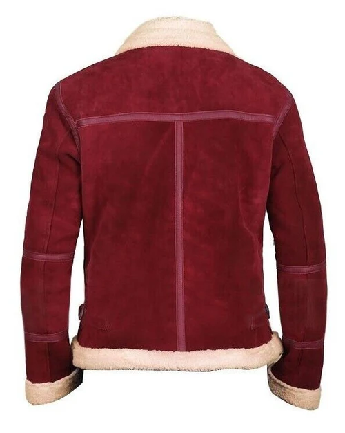 Ryan Reynolds Spirited Christmas Red Suede Leather Jacket